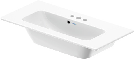Wall Mounted Sink, 2342833287 White Satin Matte, Number of basins: 1 Middle, Number of faucet holes: 3 Left, Middle, Right