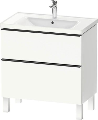 Vanity cabinet with sink, DE0218OBD180000 White Matte Decor, Set items: Wall Mounted Sink, Vanity Cabinet, Article No.: 2367800000, DE43970BD180000, Rectangular, Number of basins: 1, Includes faucet deck, Square, Number of drawers: 2, Number of basins: 1Middle, Matte, Number of drawers: 2