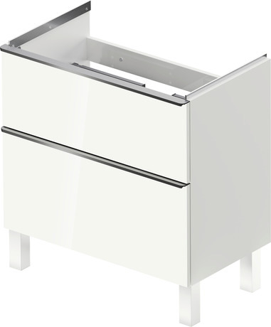 Vanity Cabinet, DE43970BD220000 White High Gloss Decor, Handle black diamond