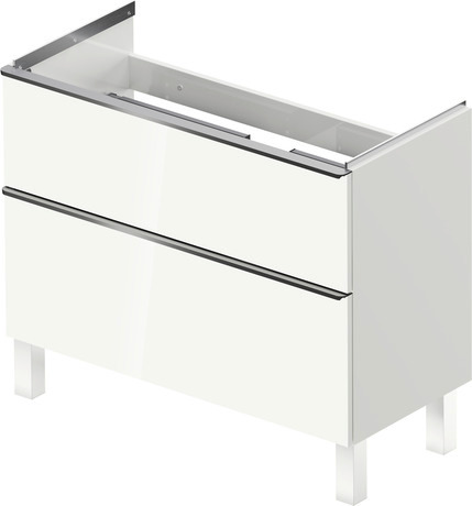 Vanity Cabinet, DE43980BD220000 White High Gloss Decor, Handle black diamond