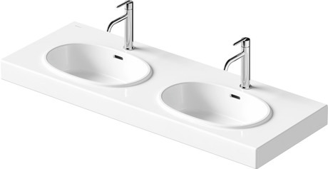 Double washbasin, 241213AA00 White High Gloss