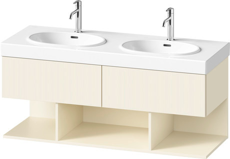 Vanity unit wall-mounted, BA47290JDID0000 Front: Ivory Structured Matt, Decor, Corpus: Ivory Matt, Decor