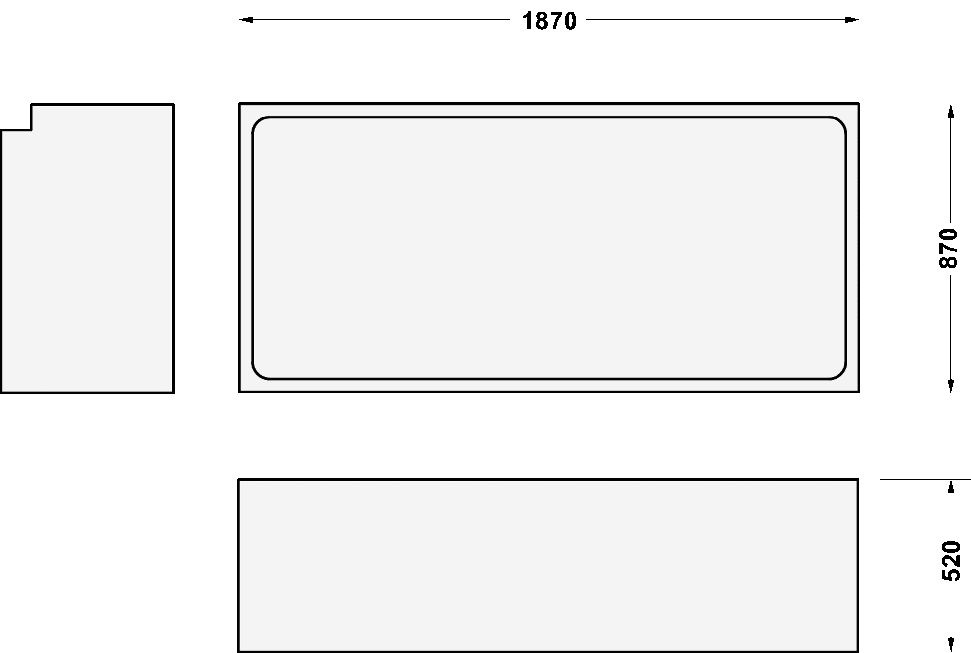 Bathtub support, 791475