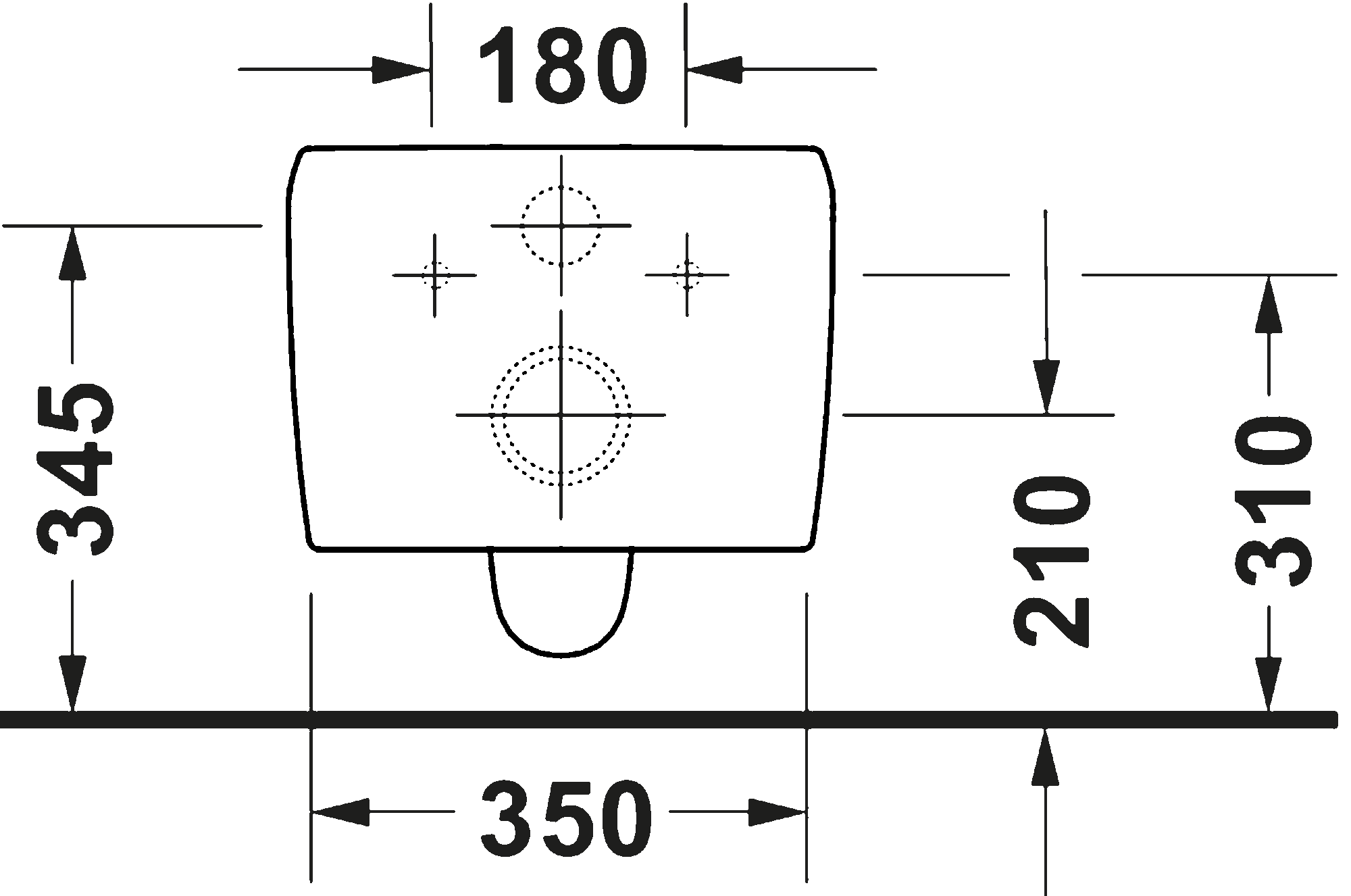 Wall-mounted toilet, 258309