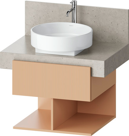 Console vanity unit wall-mounted, BA50420JHIH0000 Front: Terraccino Structured Matt, Decor, Corpus: Terraccino Matt, Decor