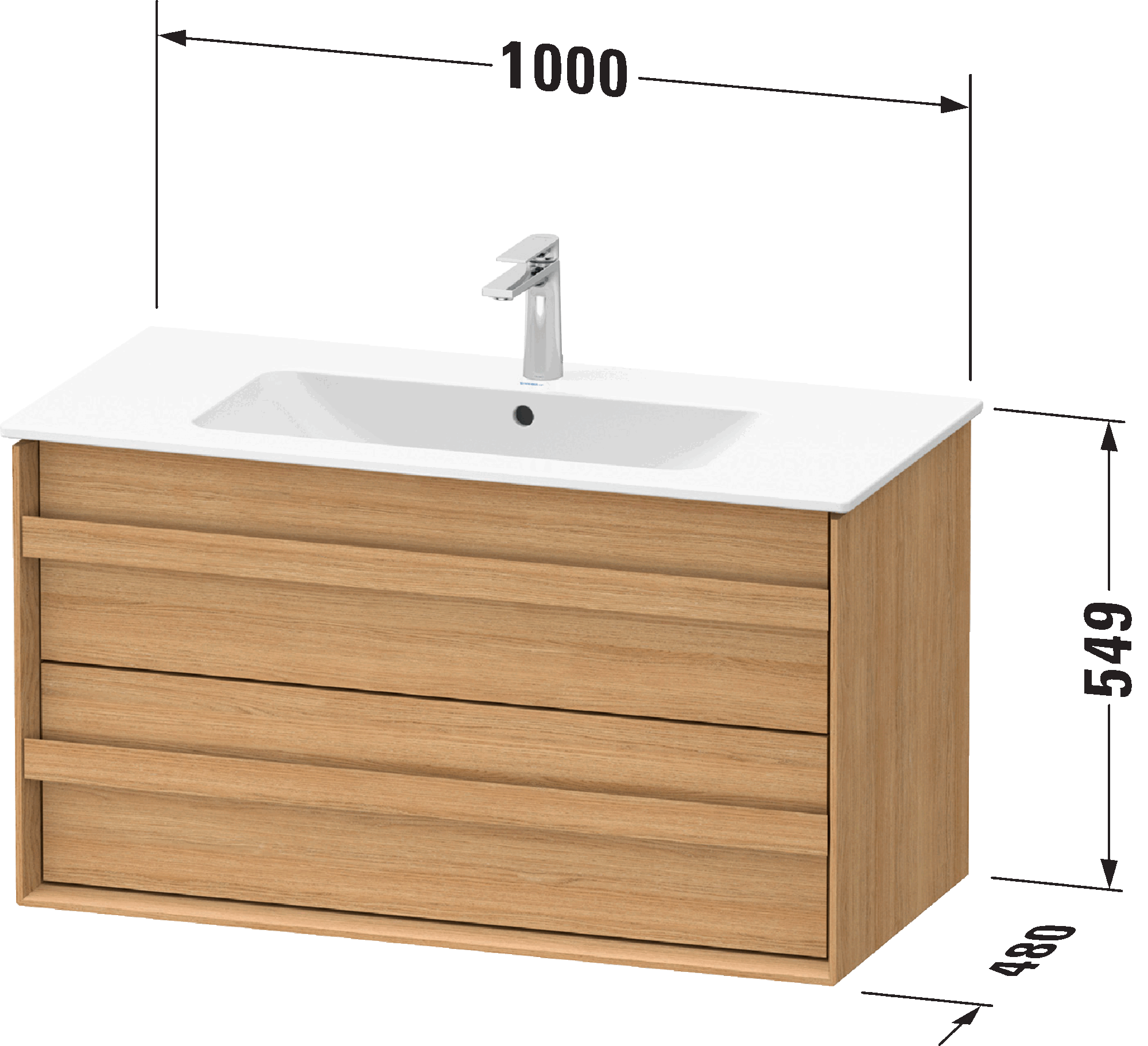 Mueble bajo lavabo suspendido, OC4518