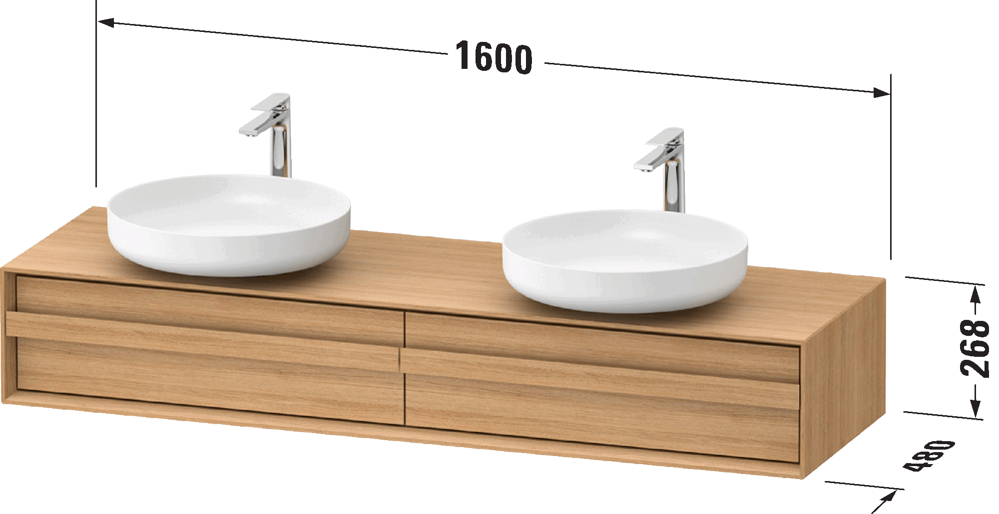 Mueble bajo lavabo para encimera, OC5093