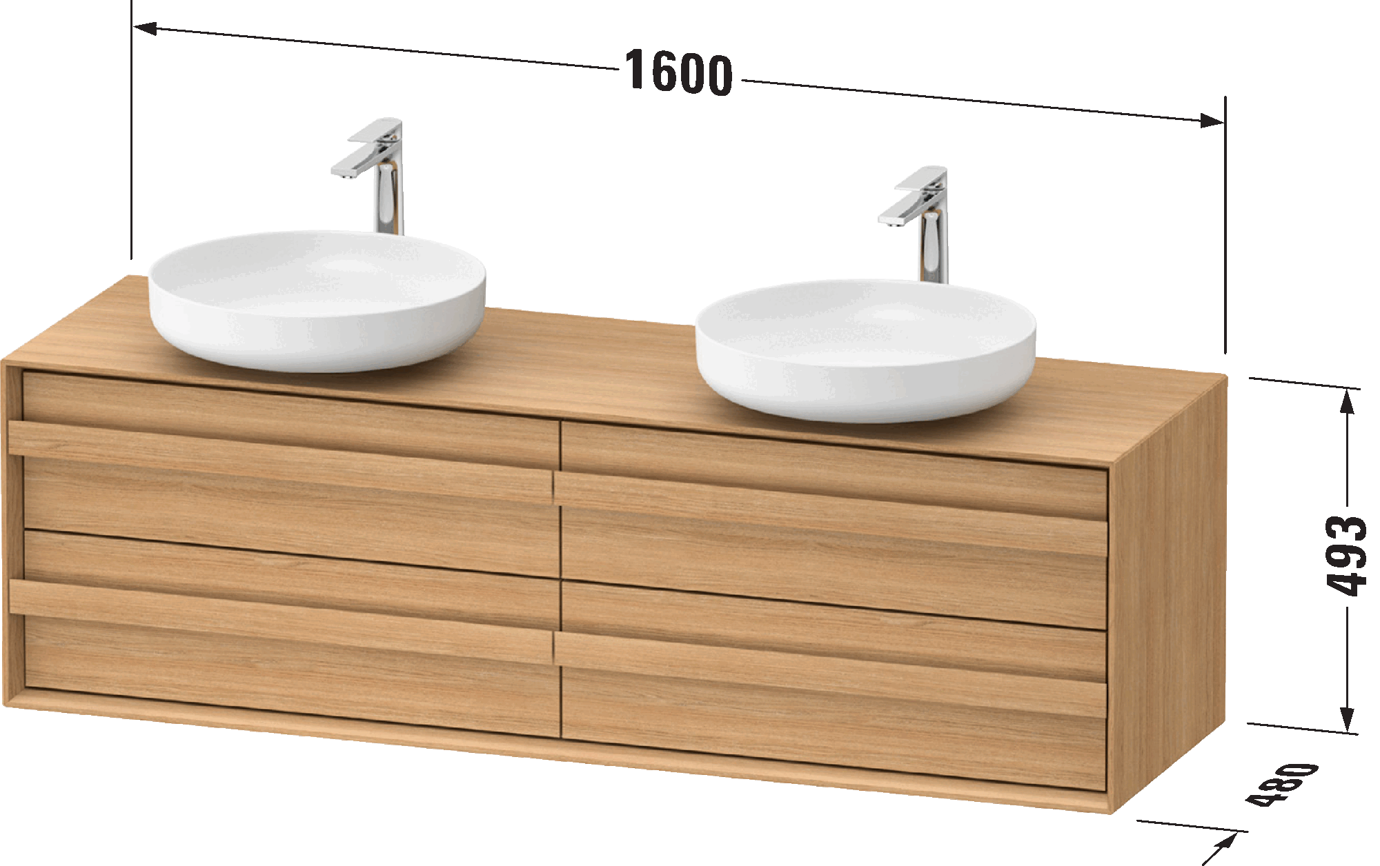 Mueble bajo lavabo para encimera, OC5097