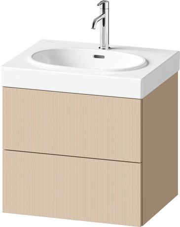 Vanity unit wall-mounted, BA47220JEIE0000 Front: Sand Beige Structured Matt, Decor, Corpus: Sand Beige Matt, Decor