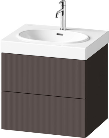 Vanity unit wall-mounted, BA47220JGIG0000 Front: Slate Brown Structured Matt, Decor, Corpus: Slate Brown Matt, Decor