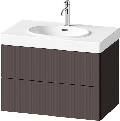 Vanity unit wall-mounted, BA47230JGIG0000 Front: Slate Brown Structured Matt, Decor, Corpus: Slate Brown Matt, Decor