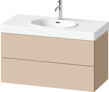 Vanity unit wall-mounted, BA47240JEIE0000 Front: Sand Beige Structured Matt, Decor, Corpus: Sand Beige Matt, Decor
