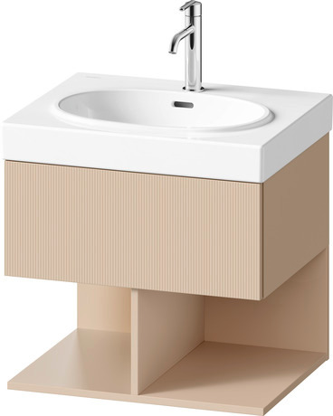 Vanity unit wall-mounted, BA47260JEIE0000 Front: Sand Beige Structured Matt, Decor, Corpus: Sand Beige Matt, Decor