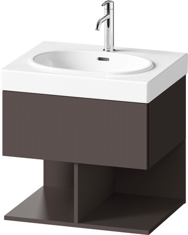 Vanity unit wall-mounted, BA47260JGIG0000 Front: Slate Brown Structured Matt, Decor, Corpus: Slate Brown Matt, Decor