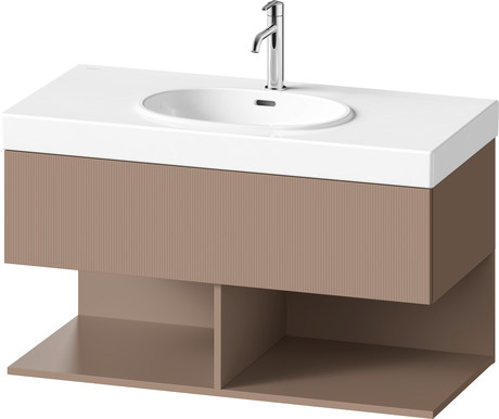 Vanity unit wall-mounted, BA47280JFIF0000 Front: Umbra Structured Matt, Decor, Corpus: Umbra Matt, Decor