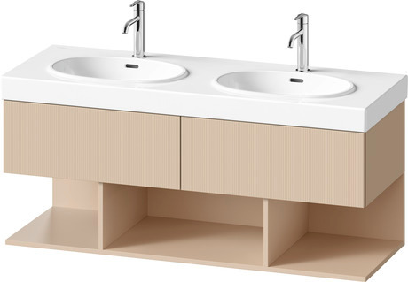 Vanity unit wall-mounted, BA47290JEIE0000 Front: Sand Beige Structured Matt, Decor, Corpus: Sand Beige Matt, Decor