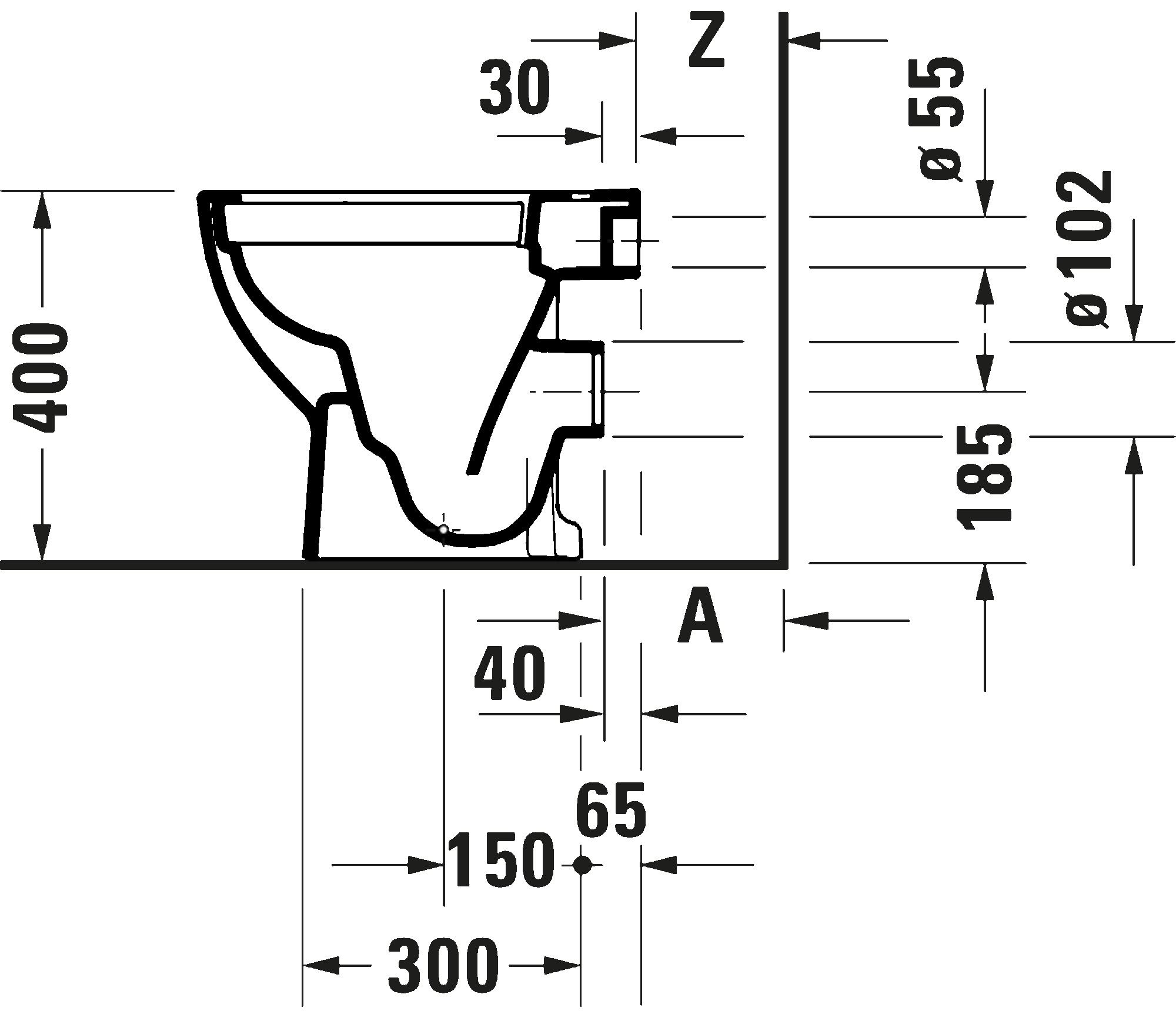 Floorstanding toilet, 203609