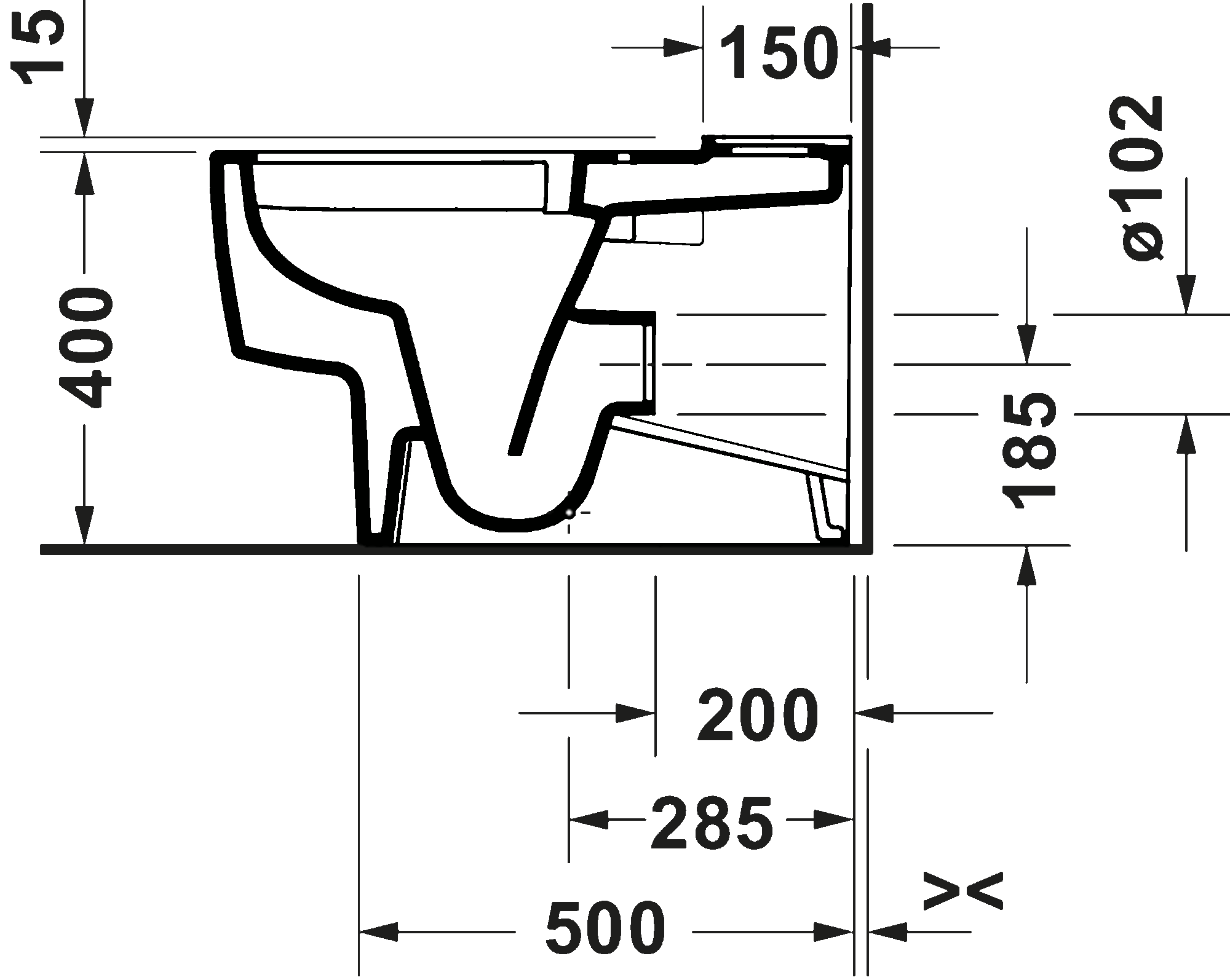 Gulvstående toalett, 207009