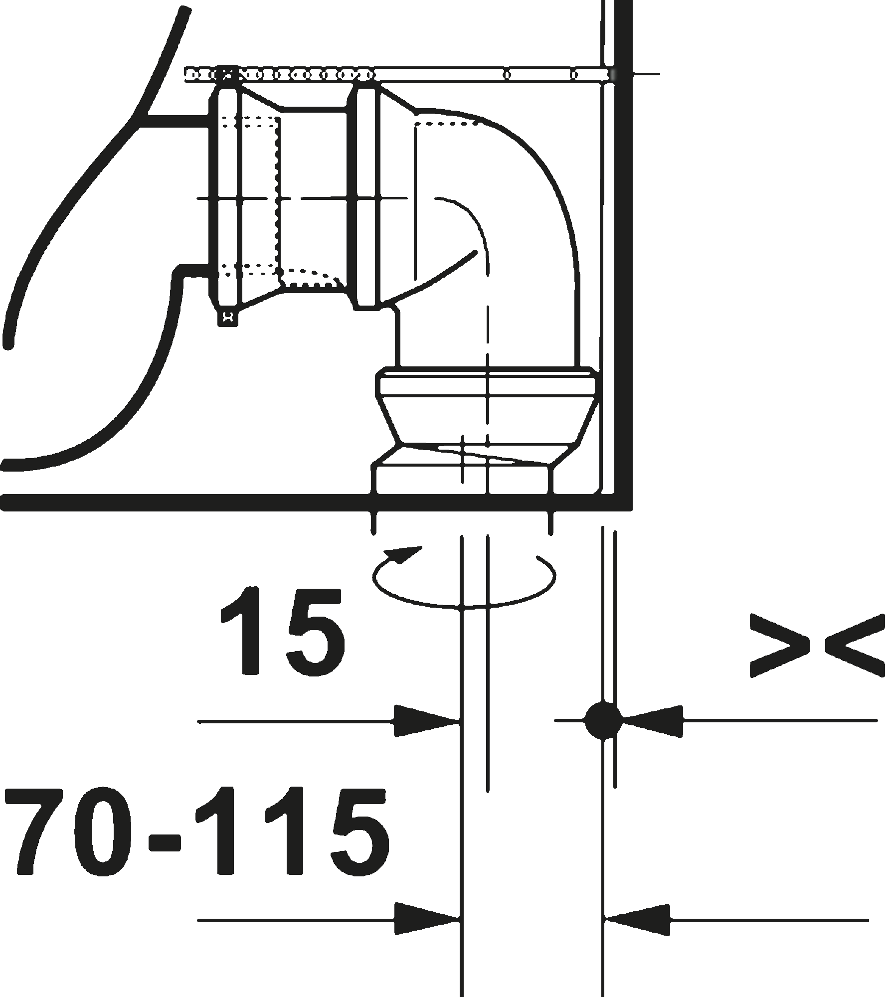 Gulvstående toalett, 207009