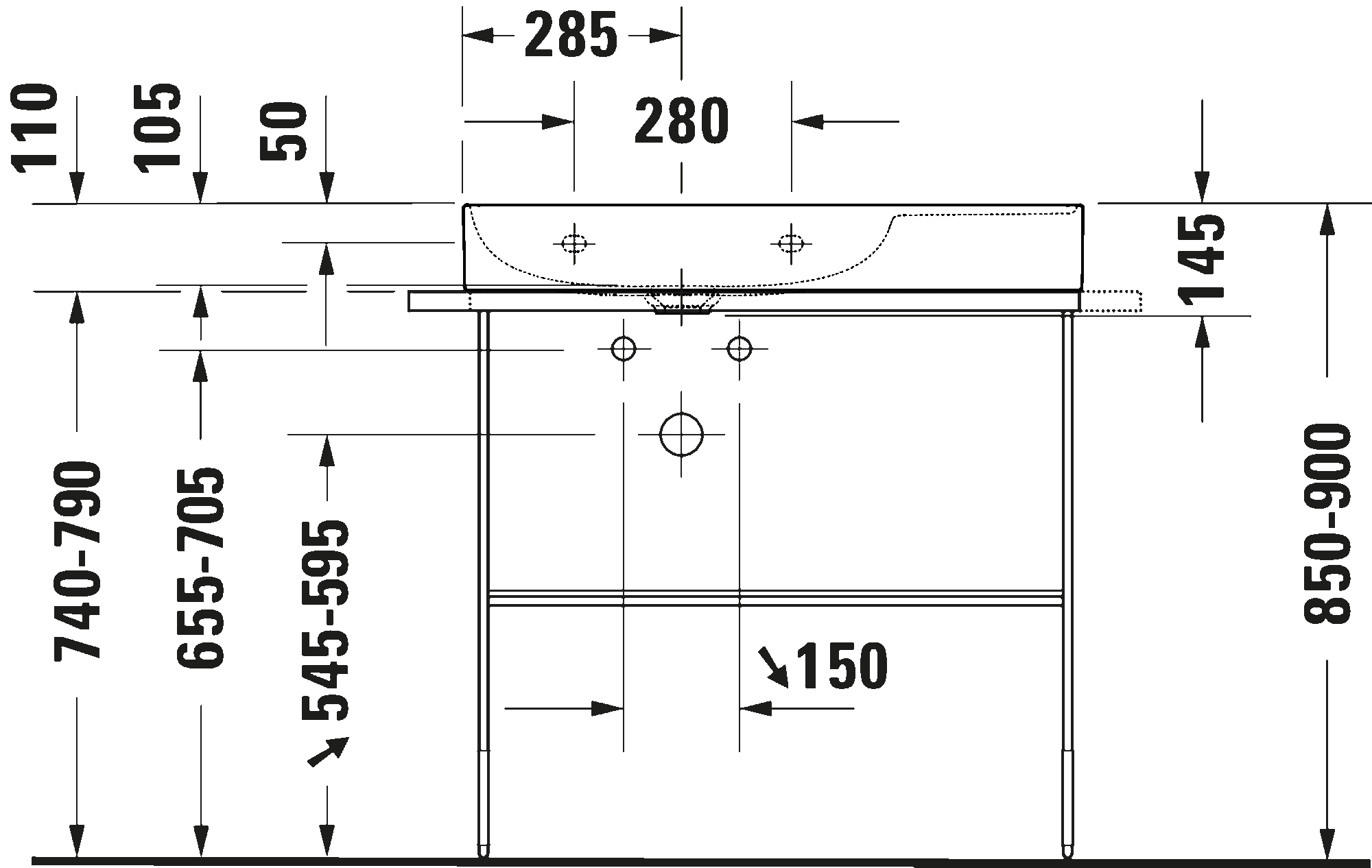 Metal console, 003111