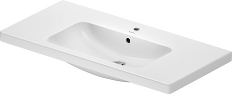 Washbasin, 23991000002 White High Gloss, Tap hole platform: Yes, Number of faucet holes per wash area: 1 Middle, Overflow: Yes