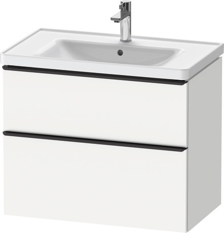 Furniture washbasin with vanity unit, DE012101818 White Matt Decor, Set article: Washbasin, Vanity unit wall-mounted, Article no.: 2367800000, DE435501818, Rectangular, Number of basins: 1, Square, Number of drawers: 2, Number of washing areas: 1Middle, Matt, Number of drawers: 2