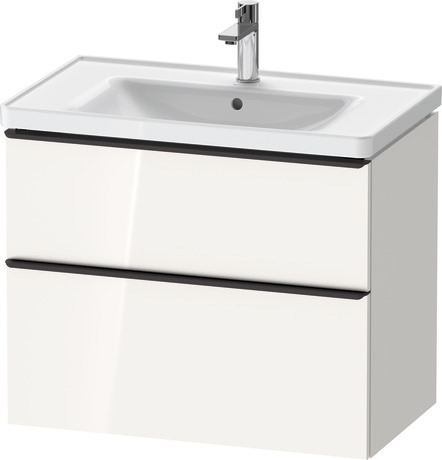 Furniture washbasin with vanity unit, DE012102222 White High Gloss Decor, Set article: Washbasin, Vanity unit wall-mounted, Article no.: 2367800000, DE435502222, Rectangular, Number of basins: 1, Square, Number of drawers: 2, Number of washing areas: 1Middle, High Gloss, Number of drawers: 2