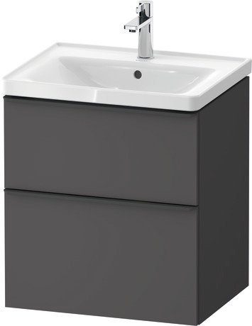 Furniture washbasin with vanity unit, DE0147049490000 Graphite Matt Decor, Set article: Washbasin, Vanity unit wall-mounted, Article no.: 2367600000, DE4359049490000, Rectangular, Number of basins: 1, Square, Number of drawers: 2, Number of washing areas: 1Middle, Matt, Number of drawers: 2