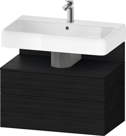 Base sottolavabo sospesa, QA4394016160000 Rovere nero opaco Bilaminato, Nicchia: Rovere nero opaco, Bilaminato