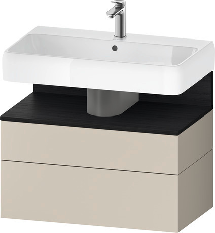 Wastafelonderbouw hangend, QA4394016830000 Taupe Supermat Decor, Nis: Eiken zwart Mat, Decor