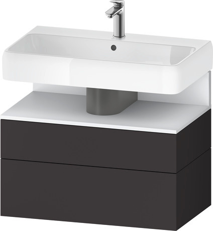Wastafelonderbouw hangend, QA4394018800000 Grafiet Supermat Decor, Nis: Wit Mat, Decor