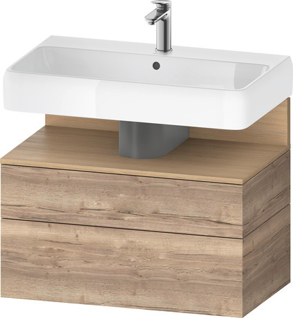 Wastafelonderbouw hangend, QA4394030550000 Gemarmerd eikenhout Mat Decor, Nis: Natuur eiken Mat, Decor