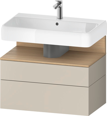 Wastafelonderbouw hangend, QA4394030830000 Taupe Supermat Decor, Nis: Natuur eiken Mat, Decor