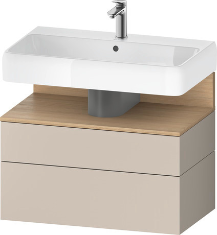 Wastafelonderbouw hangend, QA4394030910000 Taupe Mat Decor, Nis: Natuur eiken Mat, Decor