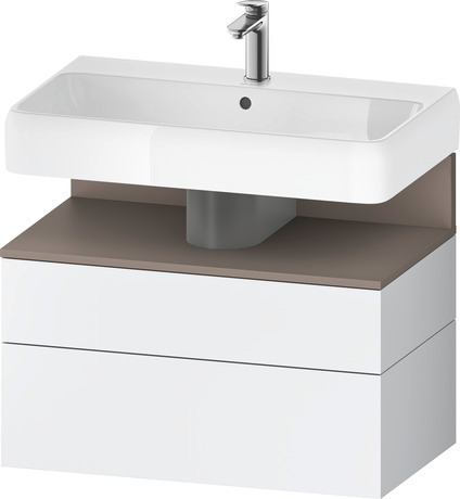 Wastafelonderbouw hangend, QA4394043180000 Wit Mat Decor, Nis: Basalt Mat, Decor