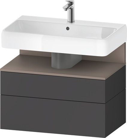 Wastafelonderbouw hangend, QA4394043490000 Grafiet Mat Decor, Nis: Basalt Mat, Decor