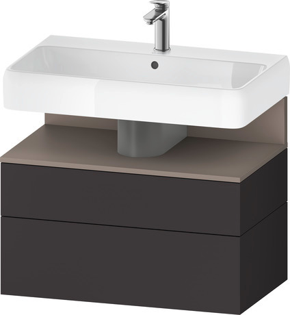 Wastafelonderbouw hangend, QA4394043800000 Grafiet Supermat Decor, Nis: Basalt Mat, Decor