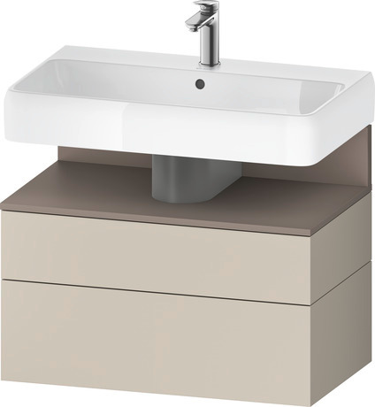 Wastafelonderbouw hangend, QA4394043830000 Taupe Supermat Decor, Nis: Basalt Mat, Decor
