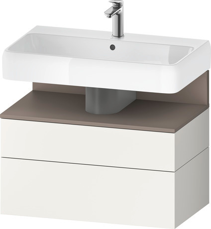 Wastafelonderbouw hangend, QA4394043840000 Wit Supermat Decor, Nis: Basalt Mat, Decor