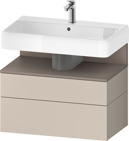 Wastafelonderbouw hangend, QA4394043910000 Taupe Mat Decor, Nis: Basalt Mat, Decor