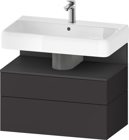 Wastafelonderbouw hangend, QA4394049800000 Grafiet Supermat Decor, Nis: Grafiet Mat, Decor