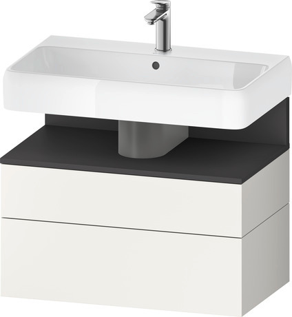 Wastafelonderbouw hangend, QA4394049840000 Wit Supermat Decor, Nis: Grafiet Mat, Decor