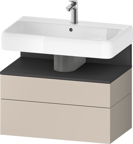 Wastafelonderbouw hangend, QA4394049910000 Taupe Mat Decor, Nis: Grafiet Mat, Decor