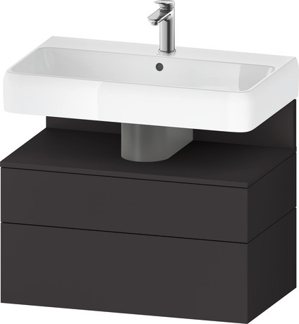 Wastafelonderbouw hangend, QA4394080800000 Grafiet Supermat Decor, Nis: Grafiet Supermat, Decor