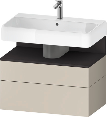 Wastafelonderbouw hangend, QA4394080830000 Taupe Supermat Decor, Nis: Grafiet Supermat, Decor