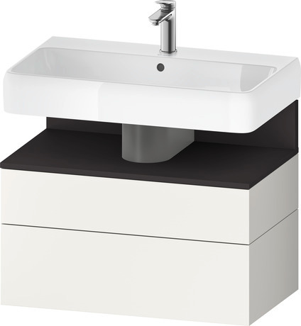 Wastafelonderbouw hangend, QA4394080840000 Wit Supermat Decor, Nis: Grafiet Supermat, Decor