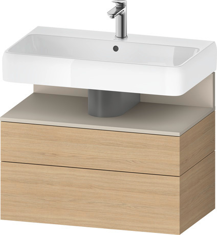 Wastafelonderbouw hangend, QA4394083300000 Natuur eiken Mat Decor, Nis: Taupe Supermat, Decor