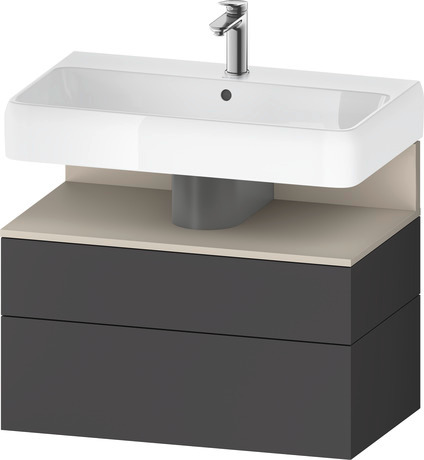 Wastafelonderbouw hangend, QA4394083490000 Grafiet Mat Decor, Nis: Taupe Supermat, Decor