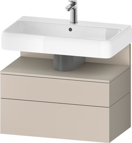 Wastafelonderbouw hangend, QA4394083910000 Taupe Mat Decor, Nis: Taupe Supermat, Decor