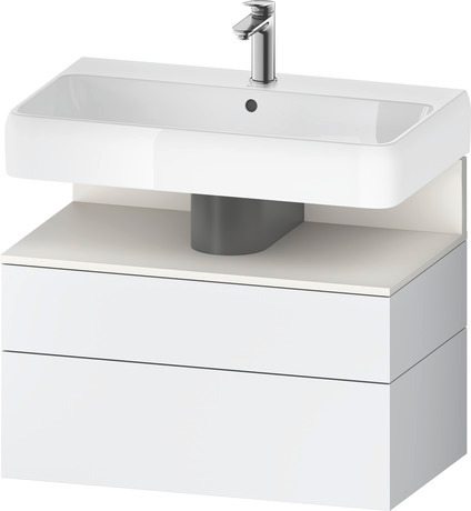 Wastafelonderbouw hangend, QA4394084180000 Wit Mat Decor, Nis: Wit Supermat, Decor